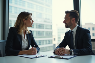 Femme d'affaires confiante en coaching professionnel