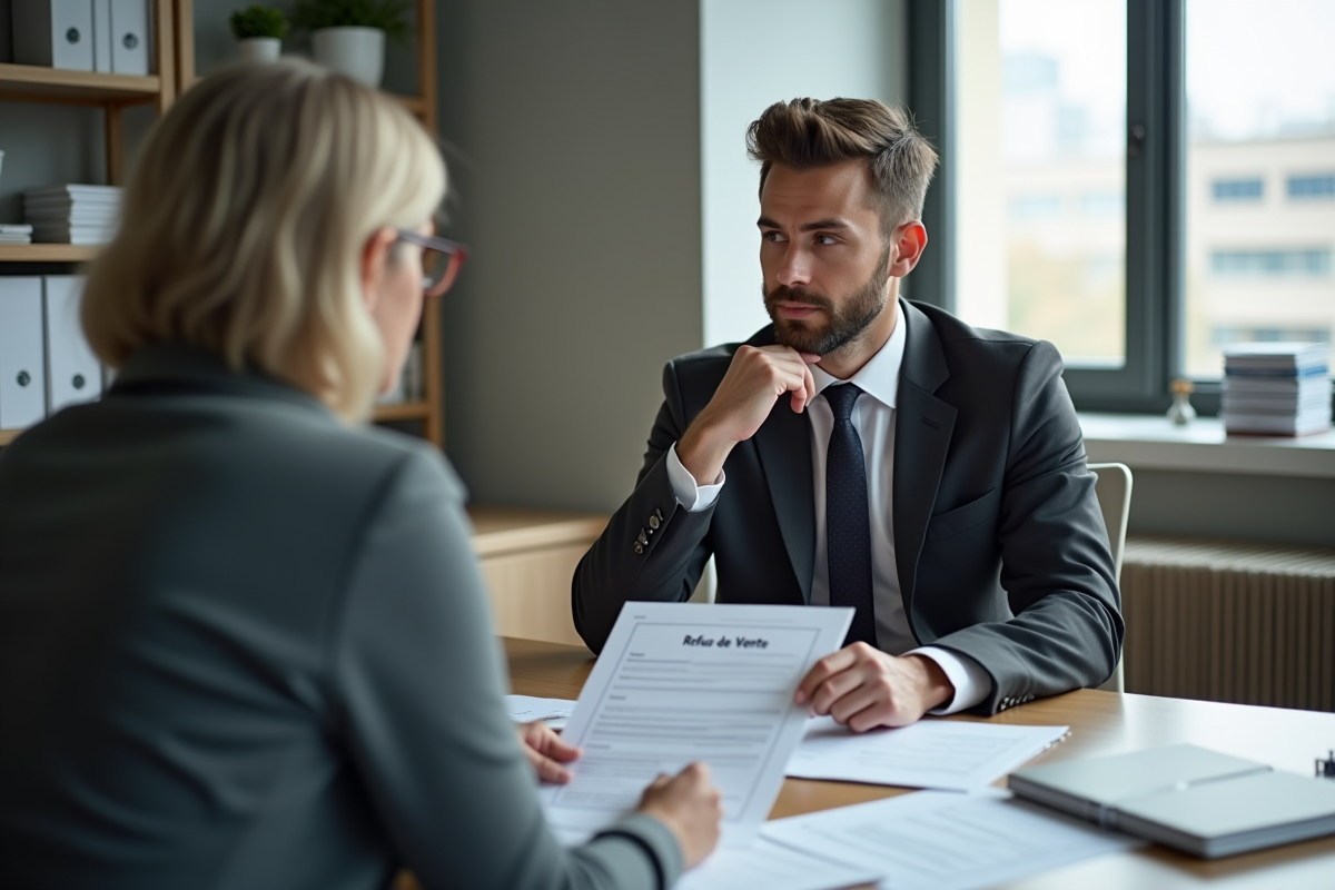 Conseiller juridique étudiant un document dans un bureau moderne